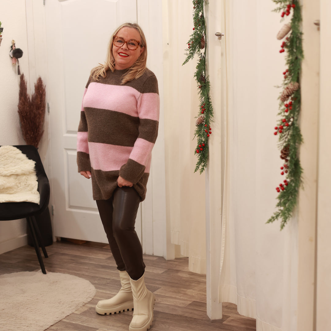 Longpulli mit Streifen