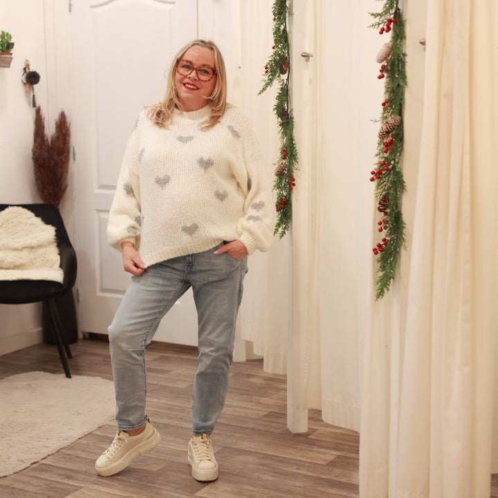 Pulli Runhals mit Herzen