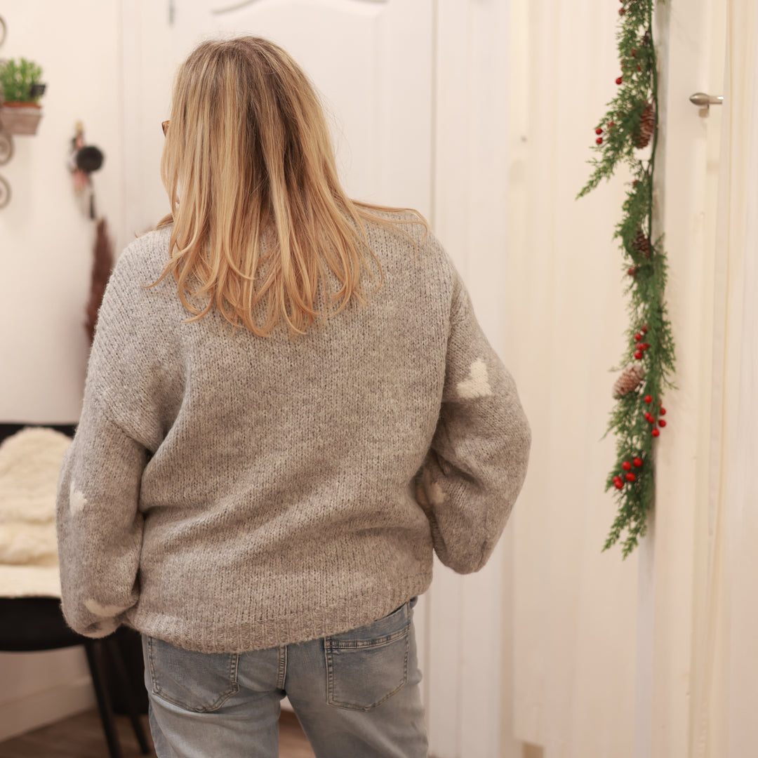 Pulli Runhals mit Herzen