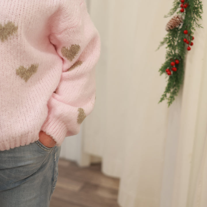 Pulli Runhals mit Herzen