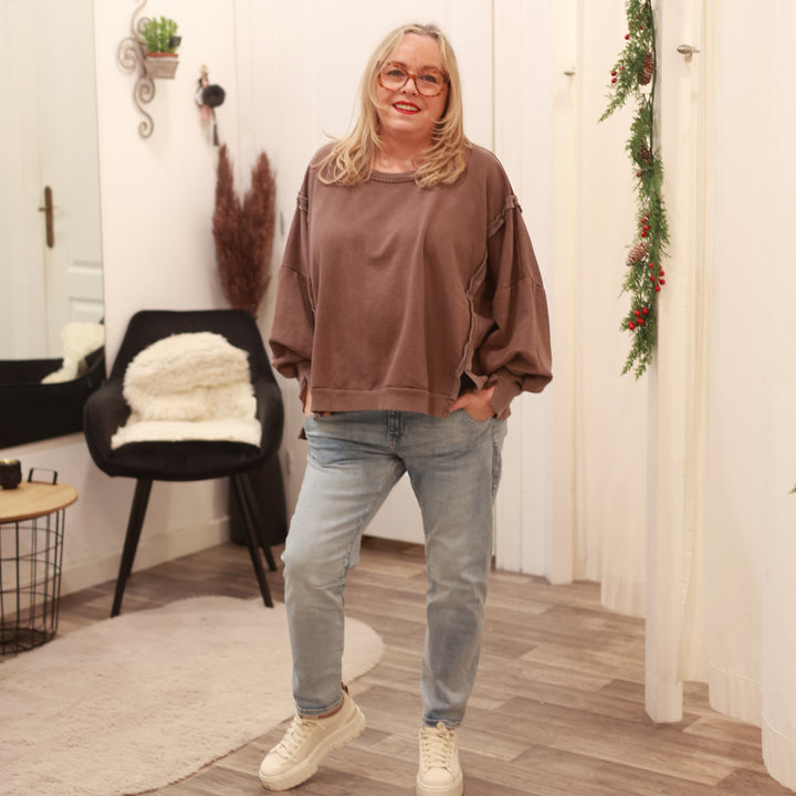 Sweatshirt mit Rundhals