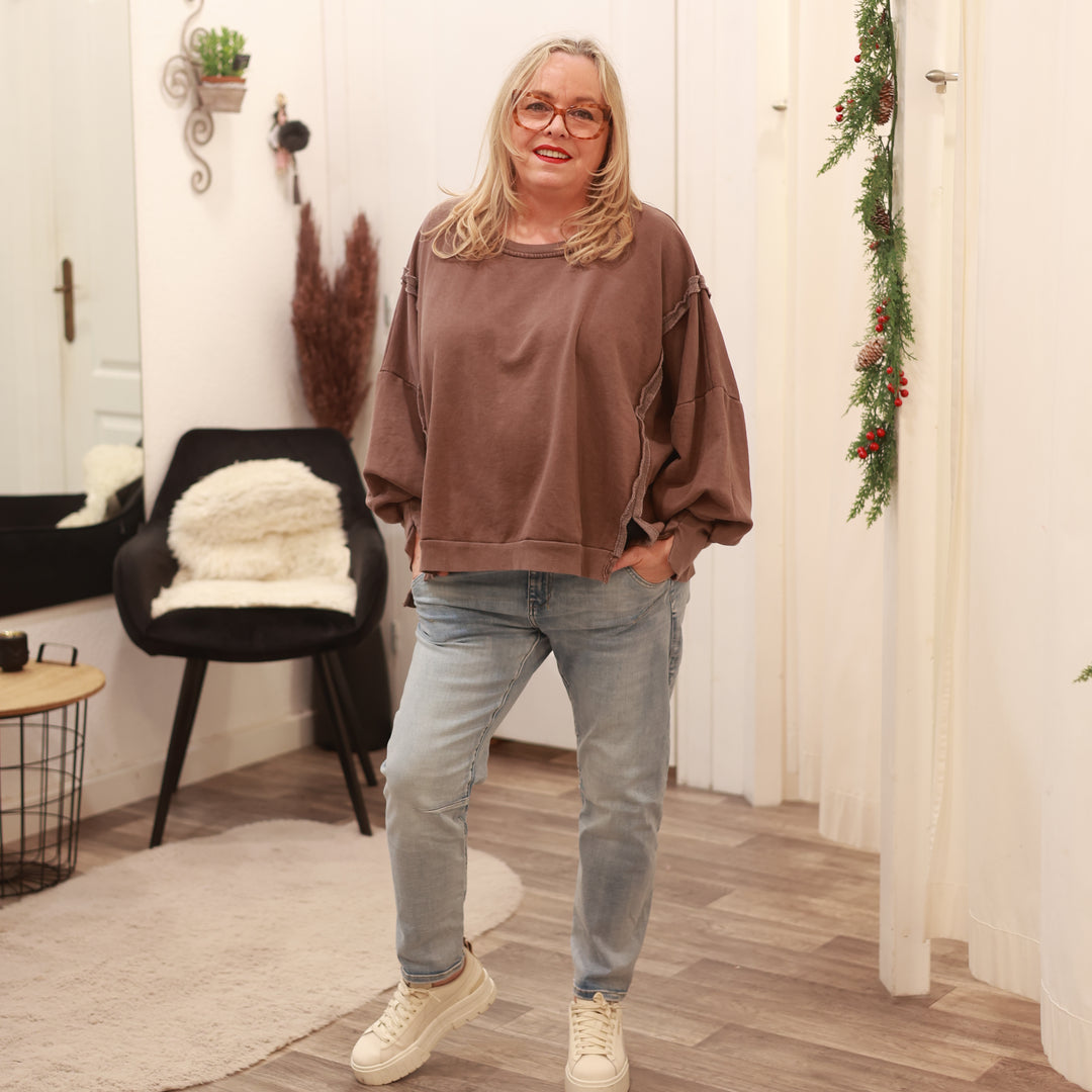 Sweatshirt mit Rundhals