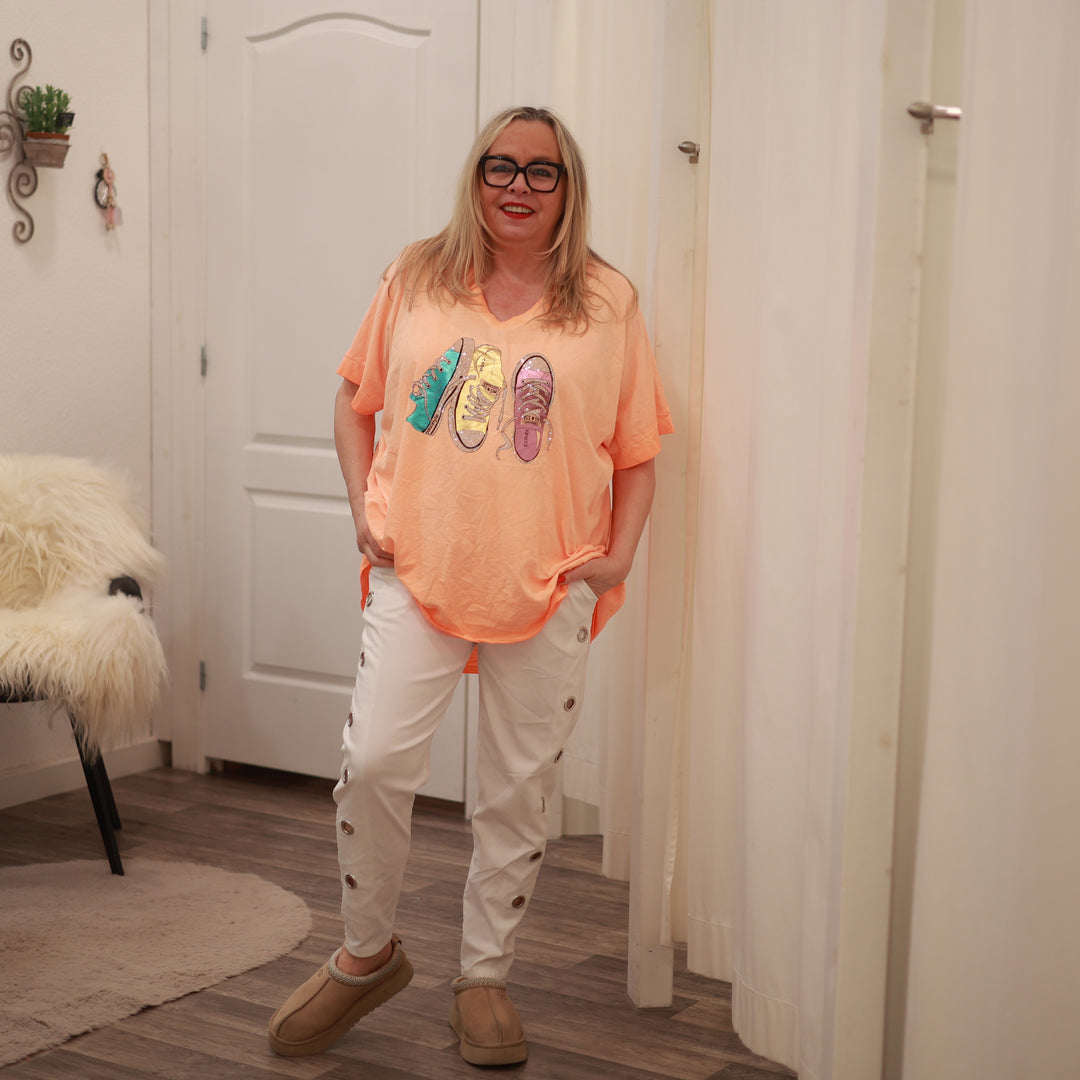 Shirt mit Glitzerdruck