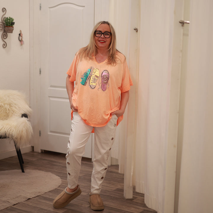 Shirt mit Glitzerdruck