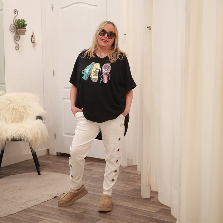 Shirt mit Glitzerdruck