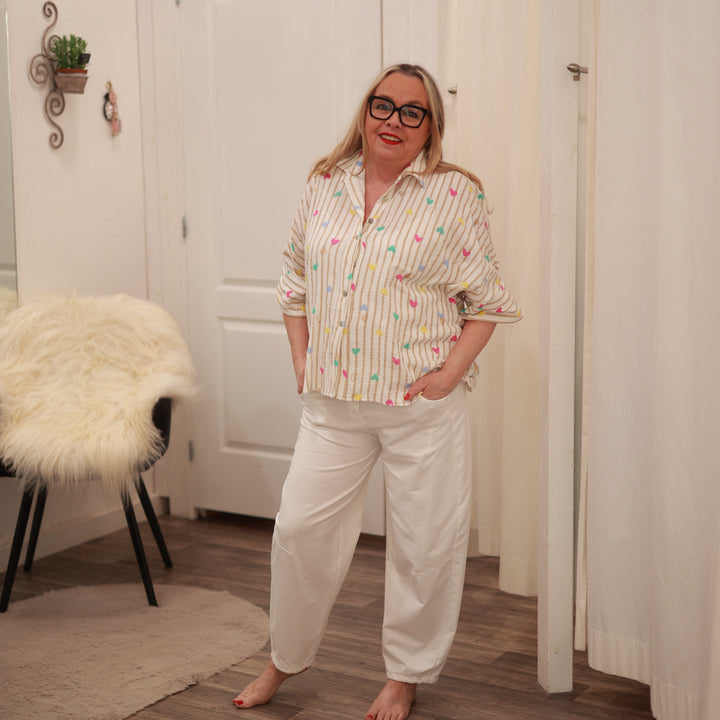 Bluse mit Herzen