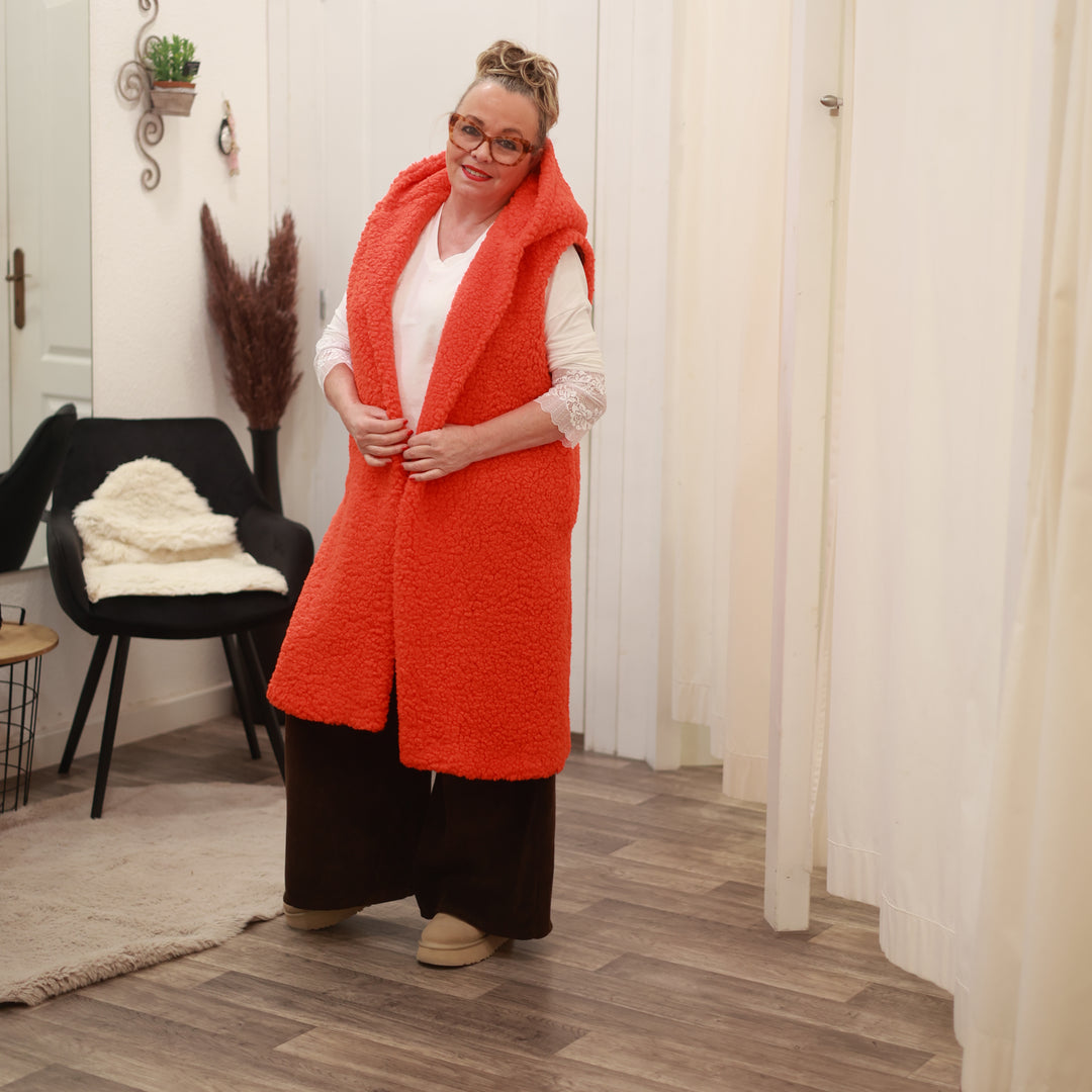 Ärmellose Teddyjacke