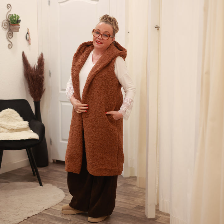 Ärmellose Teddyjacke