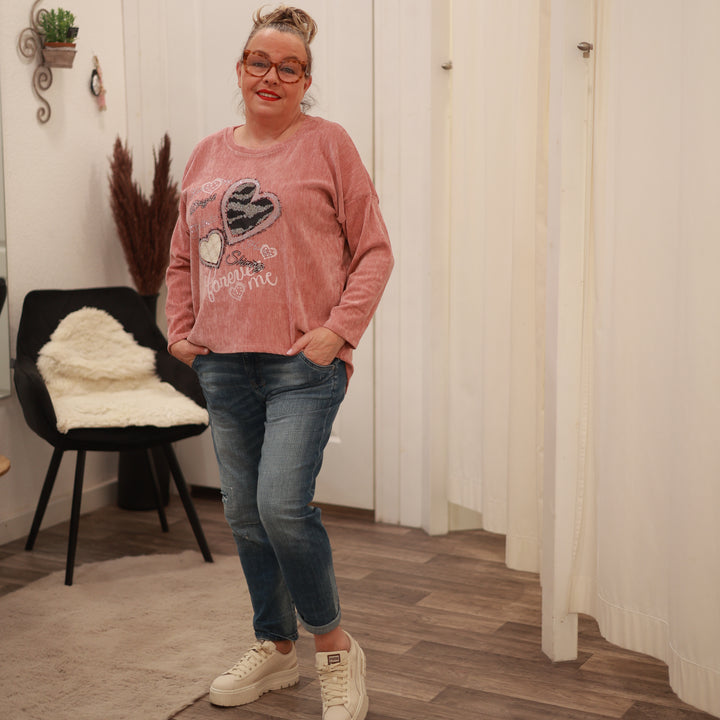 Samt Sweatshirt