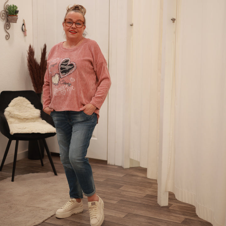 Samt Sweatshirt