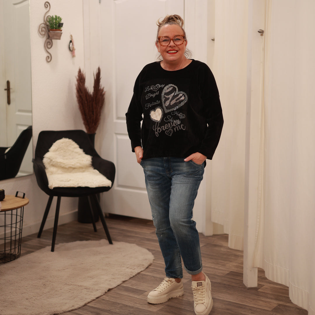 Samt Sweatshirt
