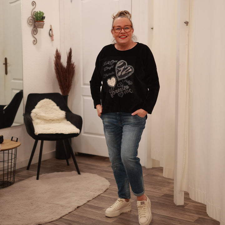 Samt Sweatshirt