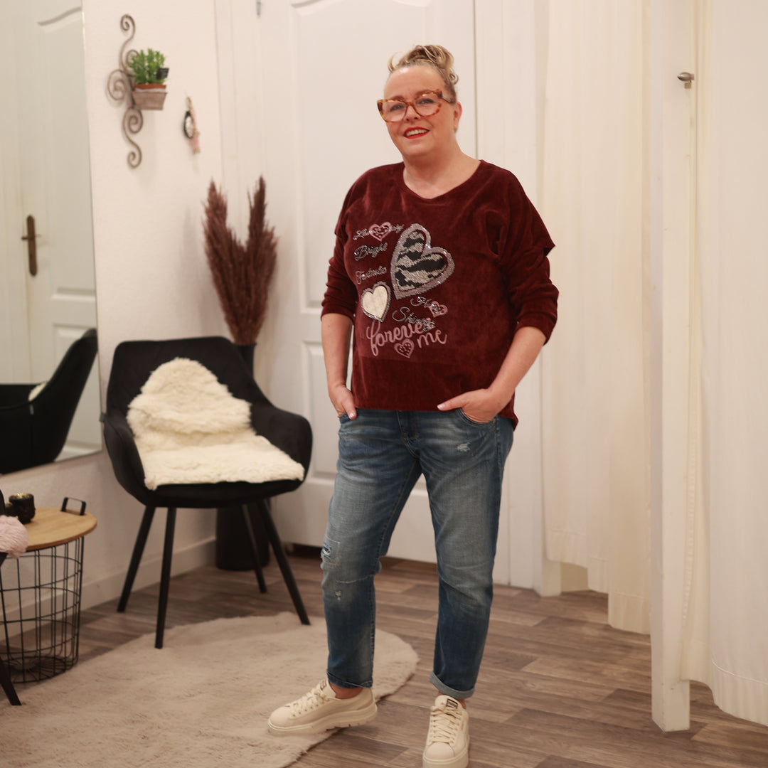 Samt Sweatshirt