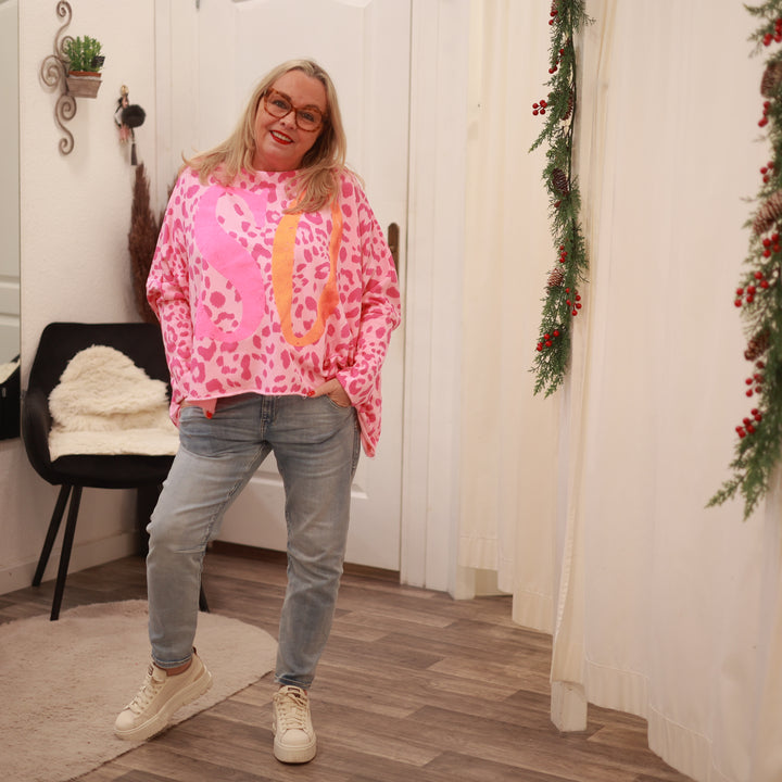 Sweatshirt mit Leo Druck