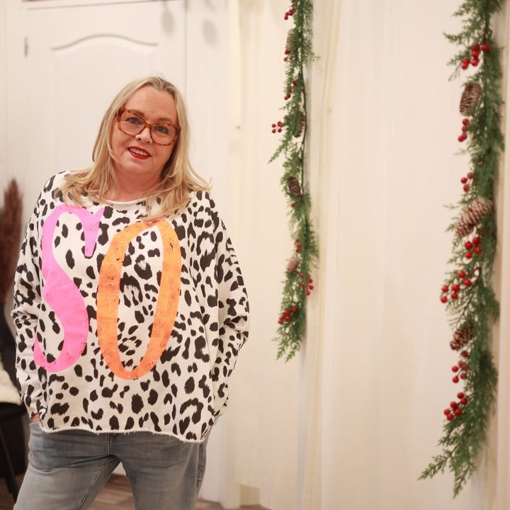 Sweatshirt mit Leo Druck