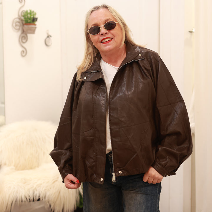 Kunstlederjacke