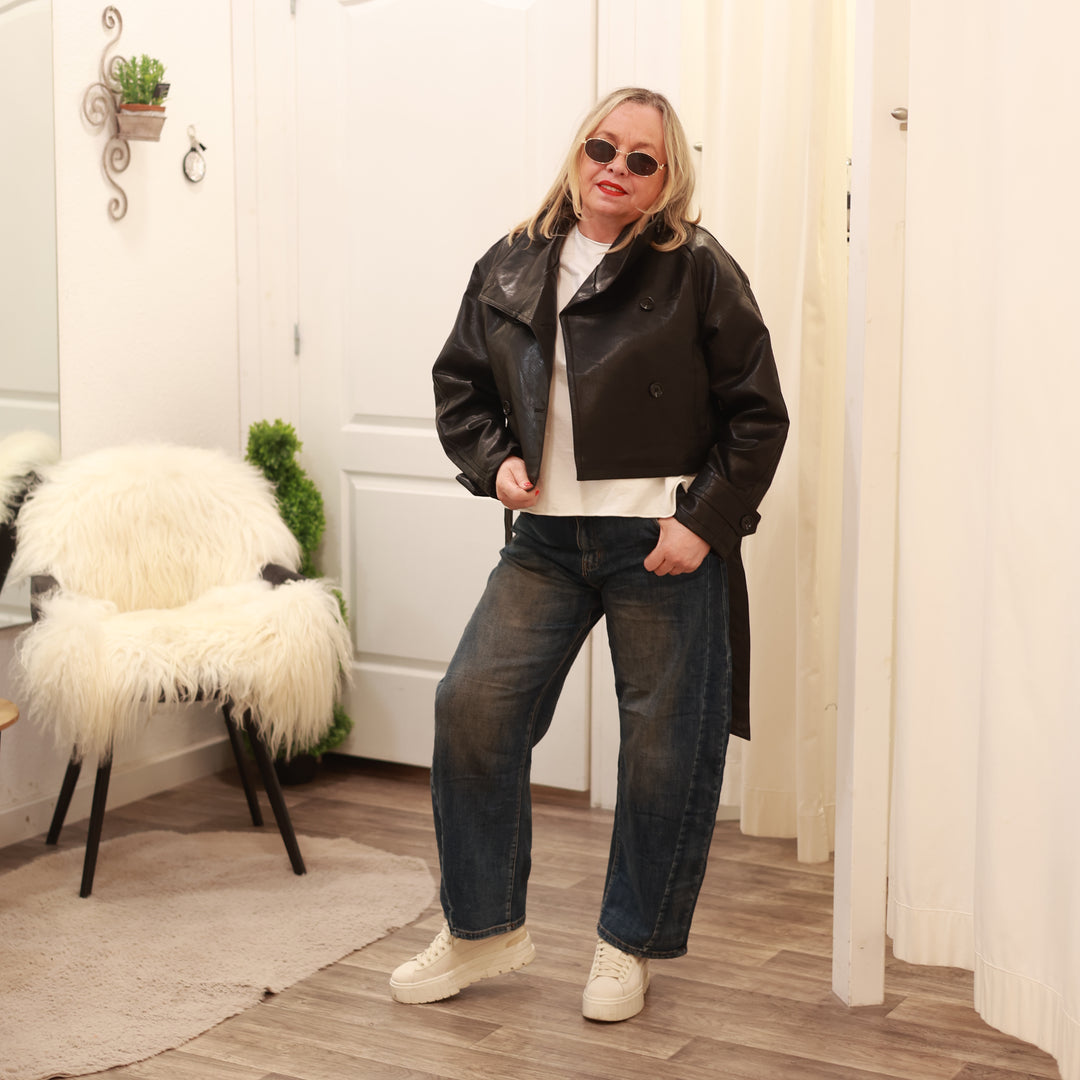 Kunstlederjacke