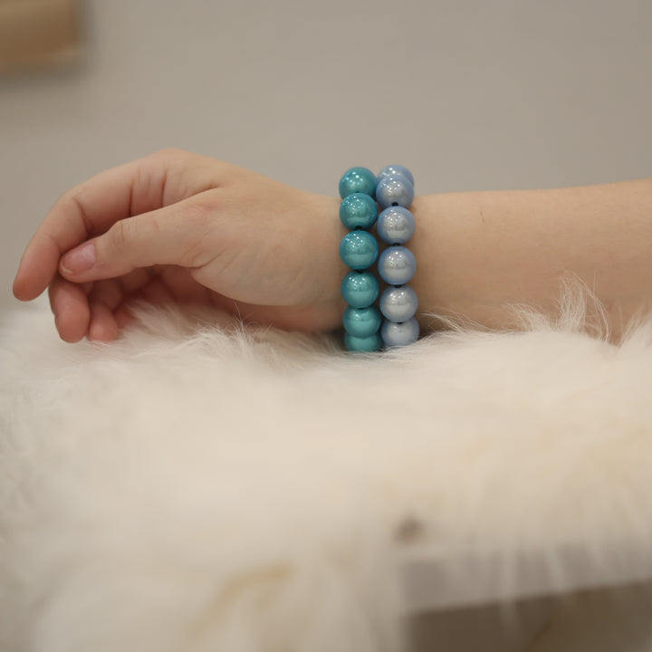 Perlen armbänder PERLE Perlenarmband matt  göanz trend accsesioresschimmernd statement Perle armband schimmer glanz perlenglanz kette 