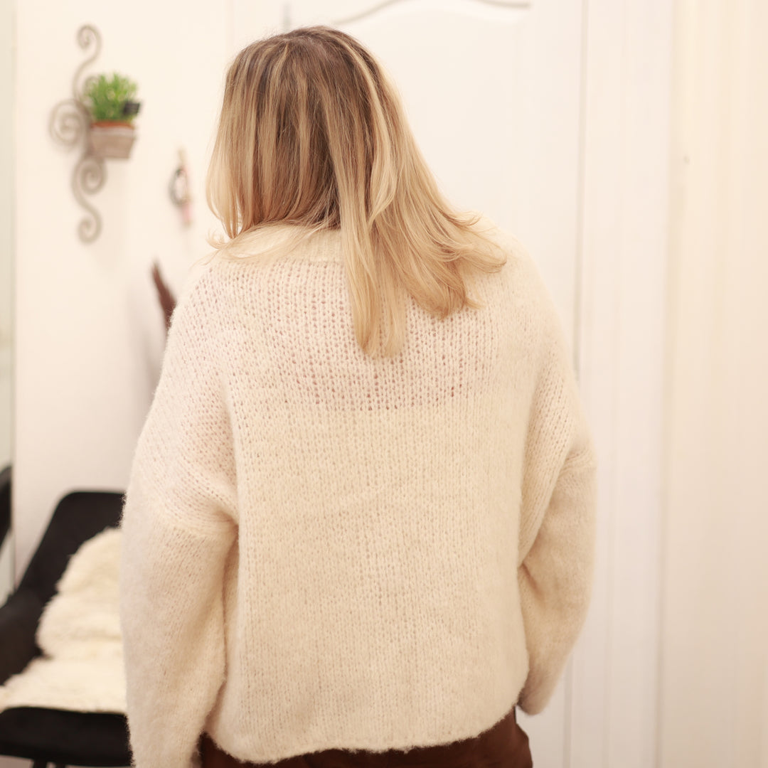 Strickpulli mit Rundhals