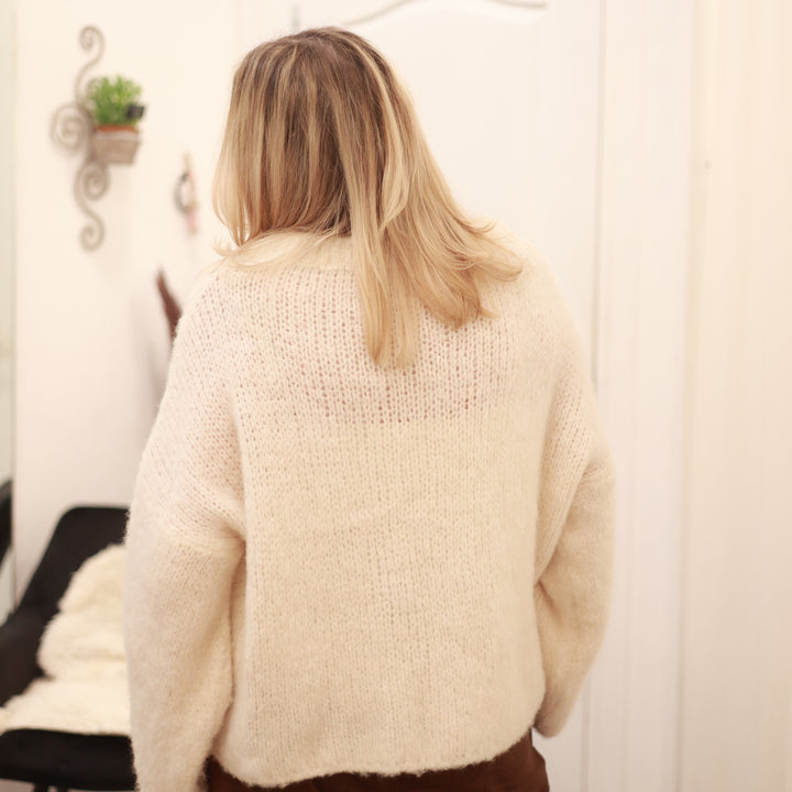 Strickpulli mit Rundhals