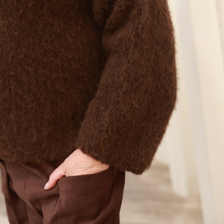 Strickpulli mit Rundhals