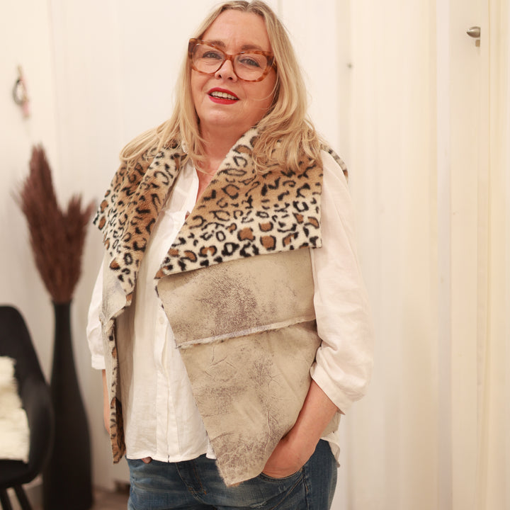 Kunstlederweste mit Leofell