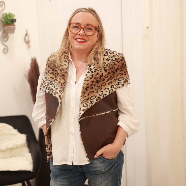 Kunstlederweste mit Leofell