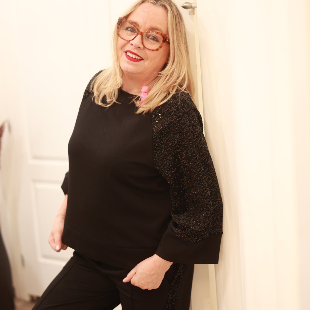 Sweatshirt mit Pailetten