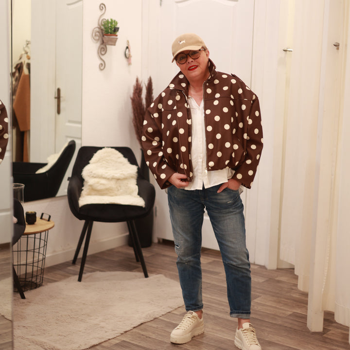 Ballon-Jacke mit Punkte
