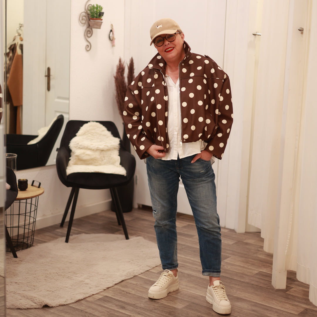Ballon-Jacke mit Punkte