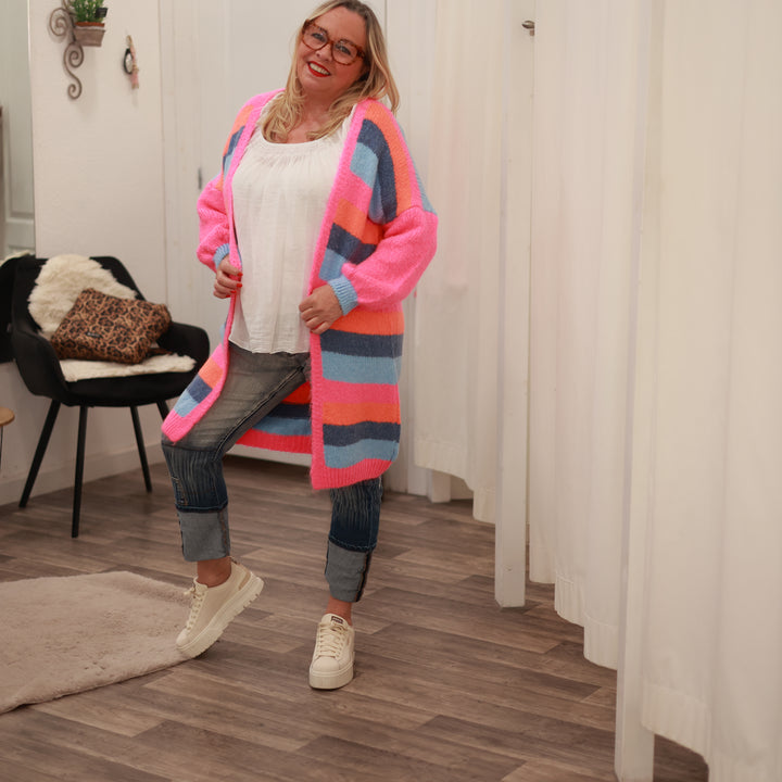 Strickweste mit Streifen