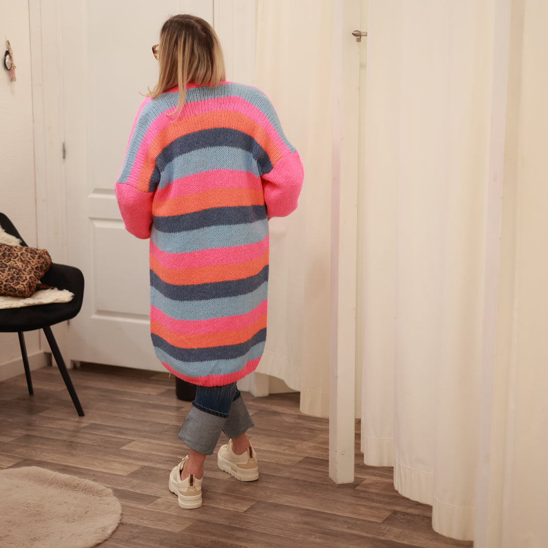 Strickweste mit Streifen