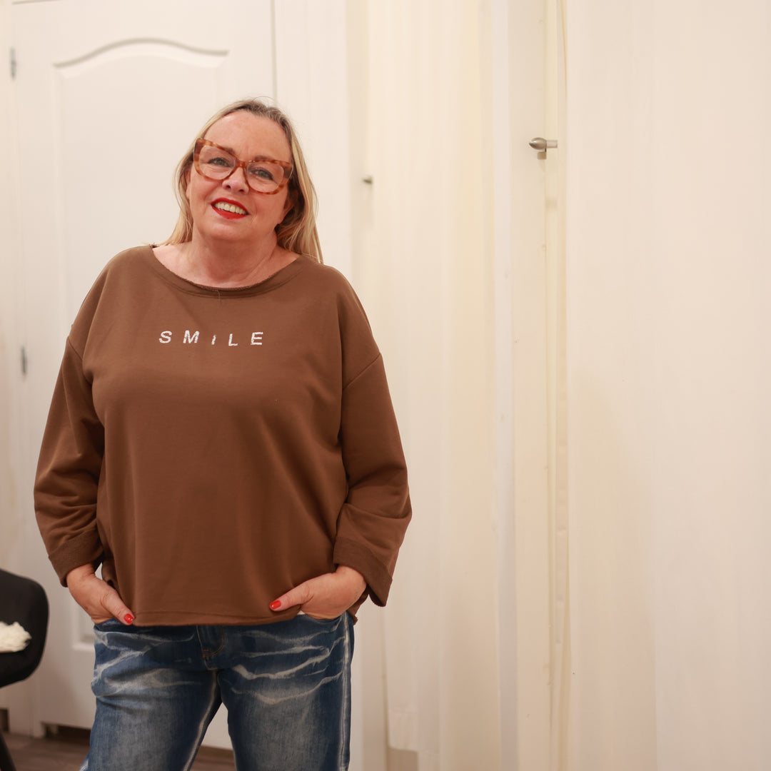 Sweatshirt mit Smiley