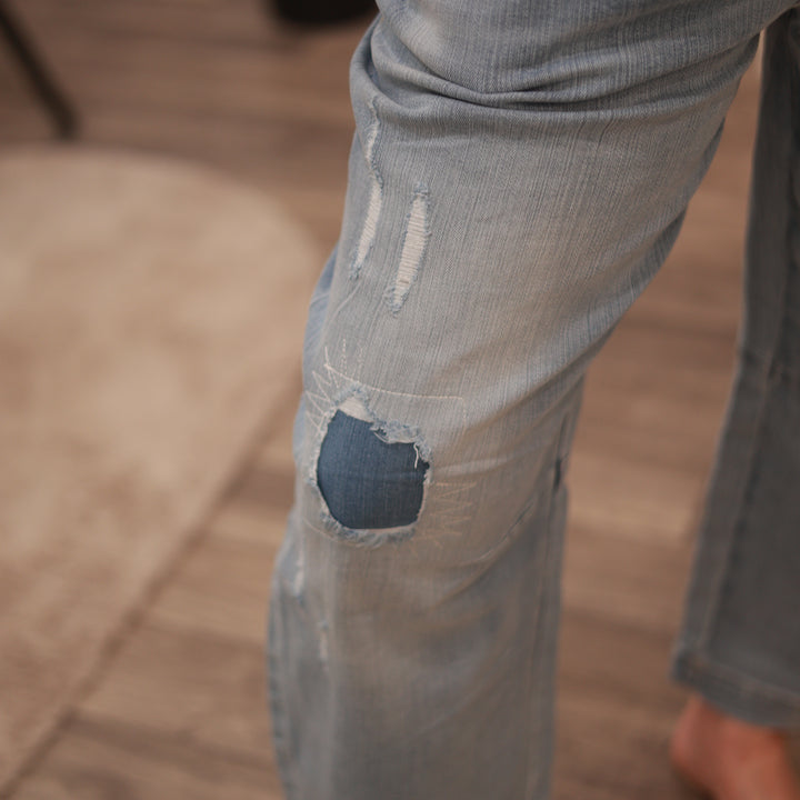 Jeans baggy Boyfriend valentinstag lockere Jens stretch Jeanshose Hose blauejeans 