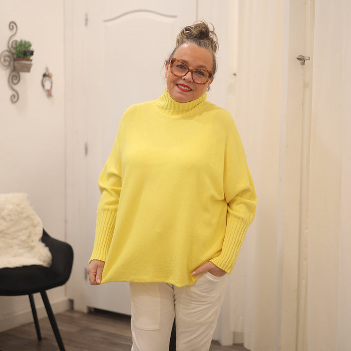 Pulli mit weitem Stehkragen strickpulli relaxshirt shirt buntes shirt Sweatshirt Rollkragen TRendstore miss mary trendige kleidung  grün weiss blau hellblau schlamm hummer 