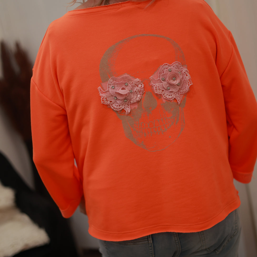 sweatshirt mit Totenkopf