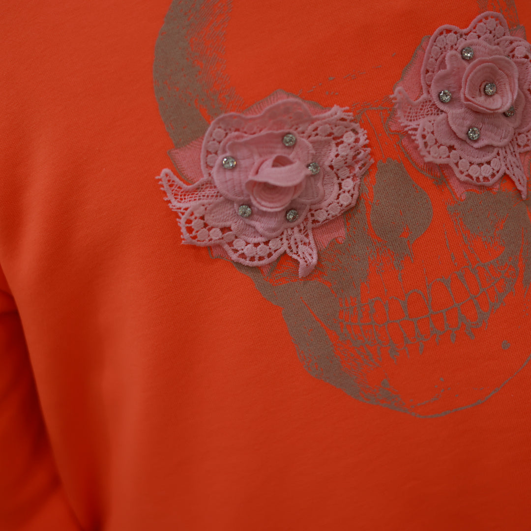 sweatshirt mit Totenkopf