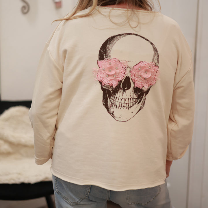 sweatshirt mit Totenkopf