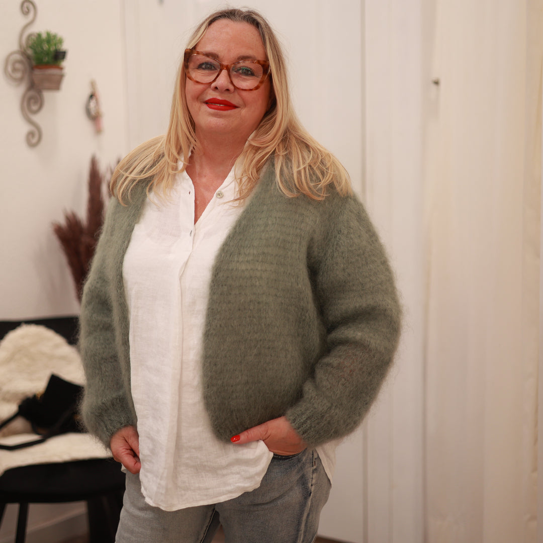Kid-Mohair Jacke kurz