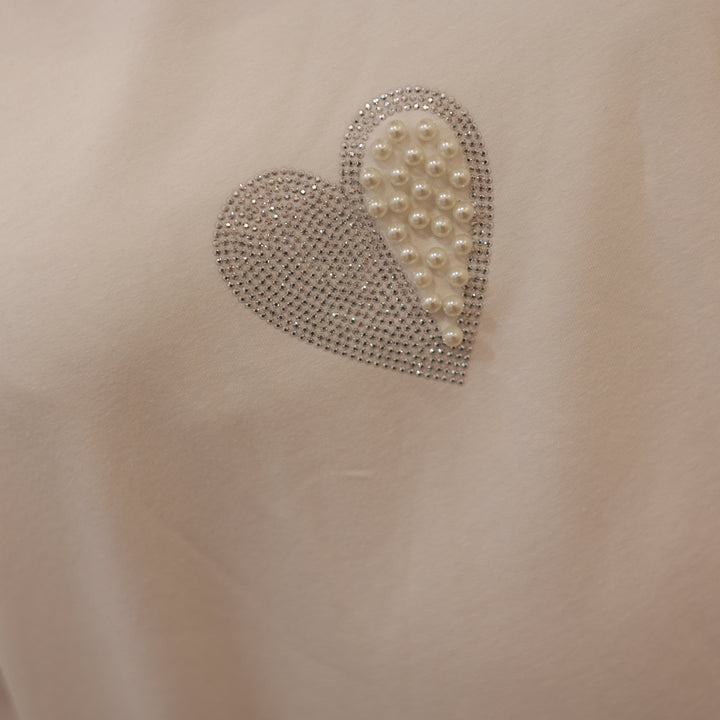 Sweatshirt mit Perlen