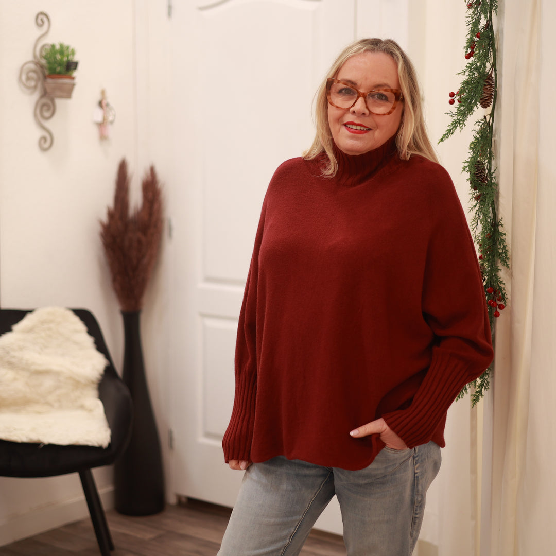 Pullover mit Stehkragen