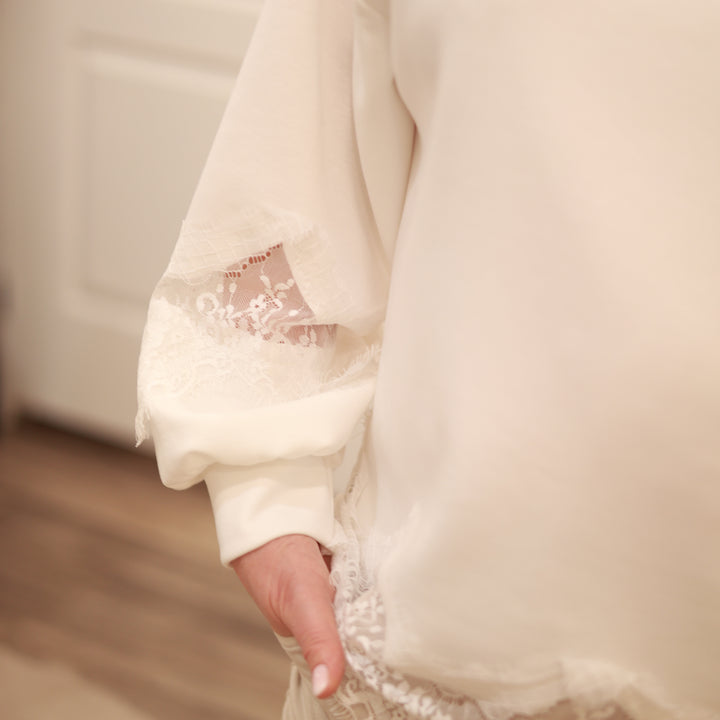 Sweatshirt mit Spitze