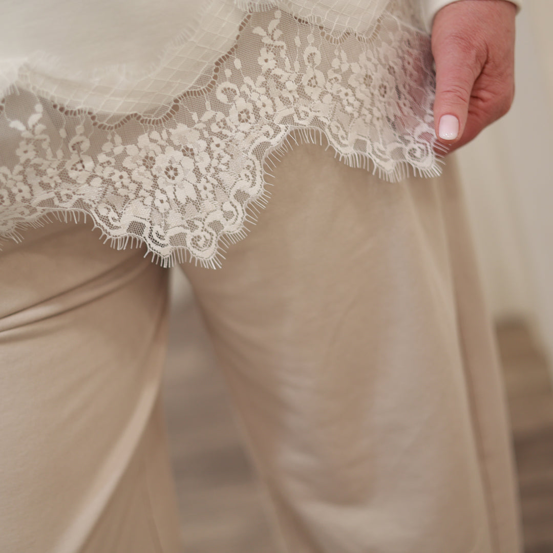 Sweatshirt mit Spitze