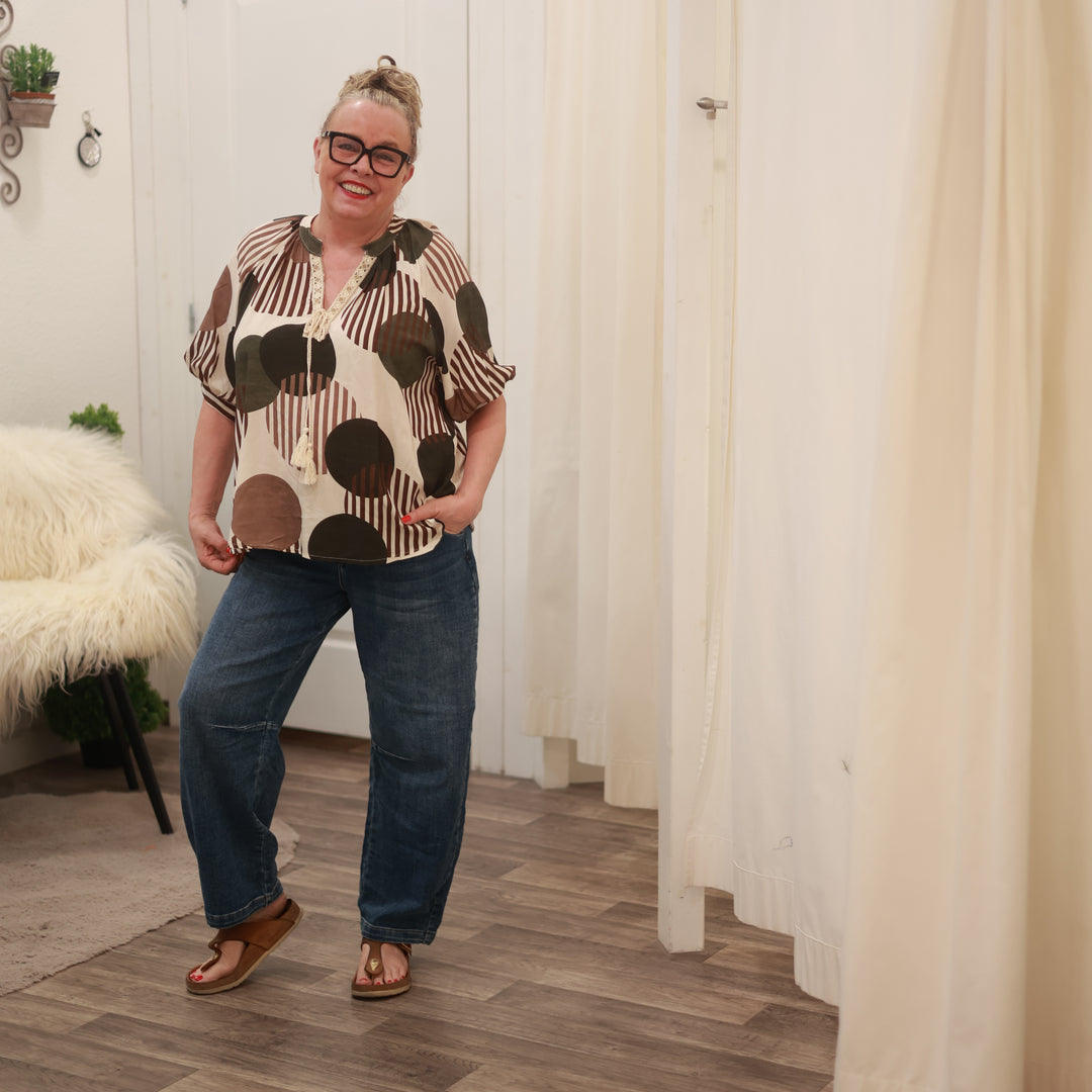 Bluse mit Punkten