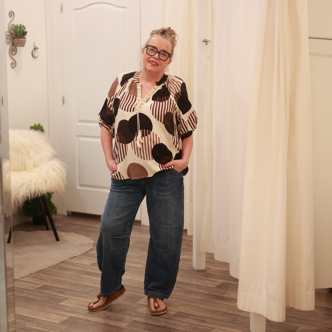 Bluse mit Punkten