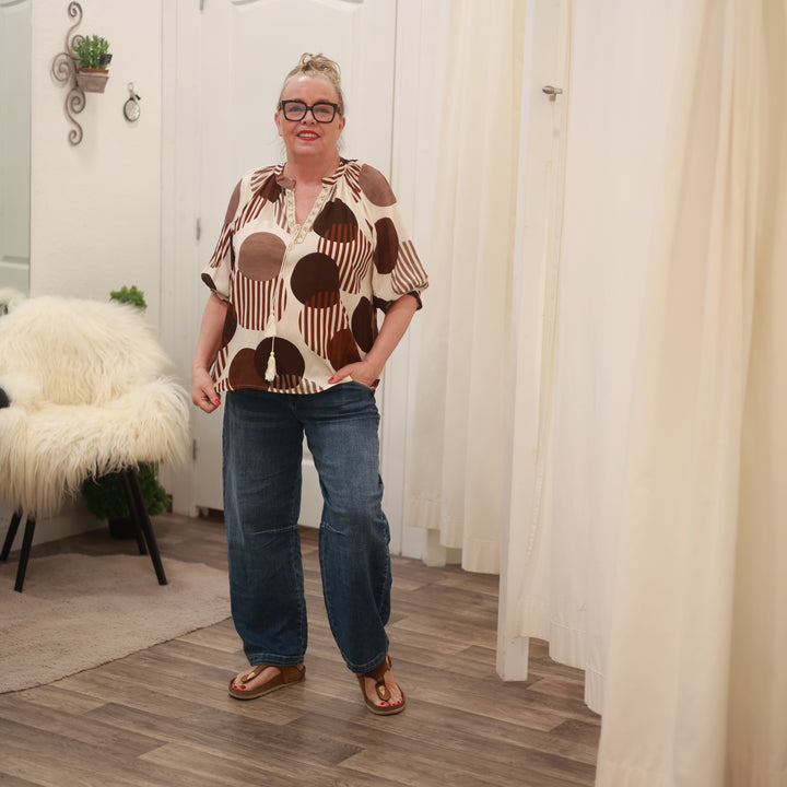 Bluse mit Punkten